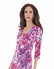 Gray & Osbourn Mock Wrap Jersey Top