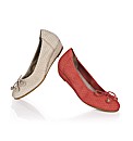 Sabrinas Snake Print Bow Trim Wedges