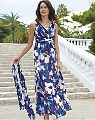 Gina Bacconi Water Colour Chiffon Dress