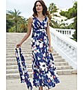 Gina Bacconi Water Colour Chiffon Dress