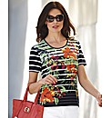 Gerry Weber Stripe and Floral Print Top