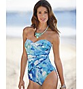 Gottex Bandeau Print Swimsuit