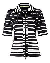 Gerry Weber Jersey Stripe Zip Up Jacket