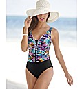 Gottex Multi Print Frill Detail Swimsuit