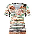 Gerry Weber Stripe & Floral Print Top