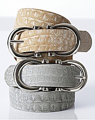 Stephen Collins Reptile Buckle Belt