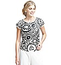 Gina Bacconi Sequin Flower Top