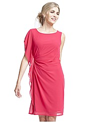 Gina Bacconi Poppy Frill Chiffon Dress
