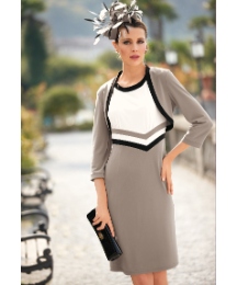 Gina Bacconi Colourblock Dress & Bolero