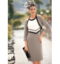 Gina Bacconi Colourblock Dress & Bolero