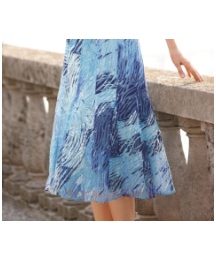 Gray and Osbourn Print Devore Skirt