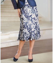 Gina Bacconi Satin Devore Skirt