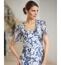Gina Bacconi Satin Devore Pull On Top