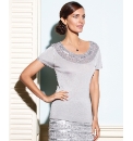 Gray and Osbourn Beaded Knitted Top