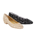 HB Shoes Leather Floral Cut Out Pumps