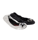 Redfoot Diamante Trim Fold Up Pumps
