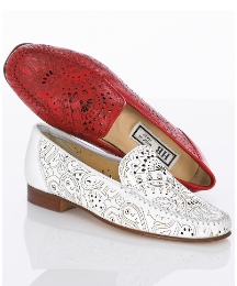 HB Paisley Cut Out All Leather Loafers