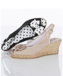 Capollini Bow Detail Slingback Sandals