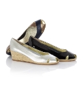 Cefalu Crossover Peep-toe Wedges