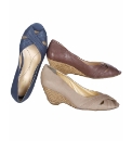Van Dal Leather Peep Toe Wedges