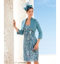 Gina Bacconi Chiffon Devore Dress