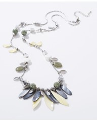 Mint Enamel Charm Necklace