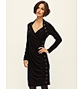 Frank Lyman Rivet Mock Wrap Dress