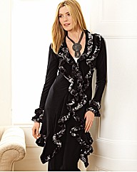 Joseph Ribkoff Faux Fur Trim Jacket