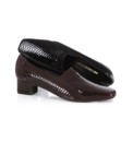 Gray and Osbourn Snake Court Shoes