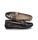 Capollini Patent Trim Leather Moccasins