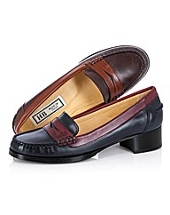 HB Shoes Contrast Leather Loafers