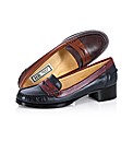 HB Shoes Contrast Leather Loafers