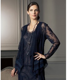 Chesca Lace Cami With Chiffon Trim