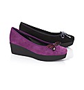 Riva Suede Flatform Wedge Pumps