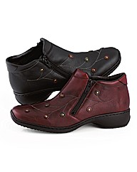 Rieker Embroidered Ankle Boots