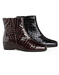 Van Dal Mock Croc Patent Ankle Boots