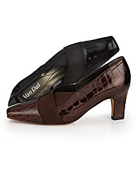 Van Dal Mock Croc Patent Court Shoes