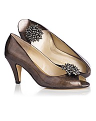 Van Dal Detachable Beaded Trim Peep Toes