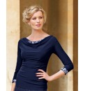 Gray & Osbourn Jersey Top With Jewel