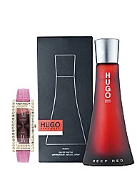 Hugo Boss Deep Red EDP 50ML + Free Watch