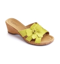 Lotus Flower Wedge Mule Sandals E Fit