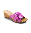 Lotus Flower Wedge Mule Sandals EEE Fit