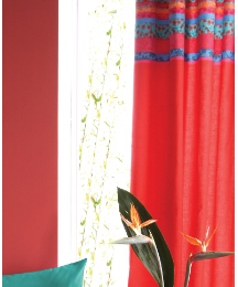 Hibiscus Lined Curtains/ Tie Backs
