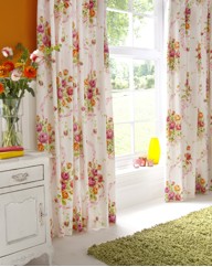 Vintage Bouquet Unlined Curtains