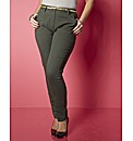 Claire Sweeney Coloured Jeans With Belt