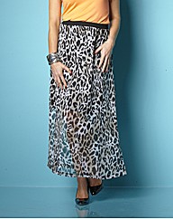 Claire Sweeney Animal Print Maxi Skirt