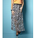 Claire Sweeney Animal Print Maxi Skirt