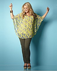 Claire Sweeney Pleat Print Blouse
