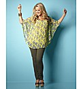 Claire Sweeney Pleat Print Blouse