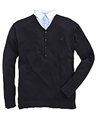 Williams & Brown Mock Insert Sweater